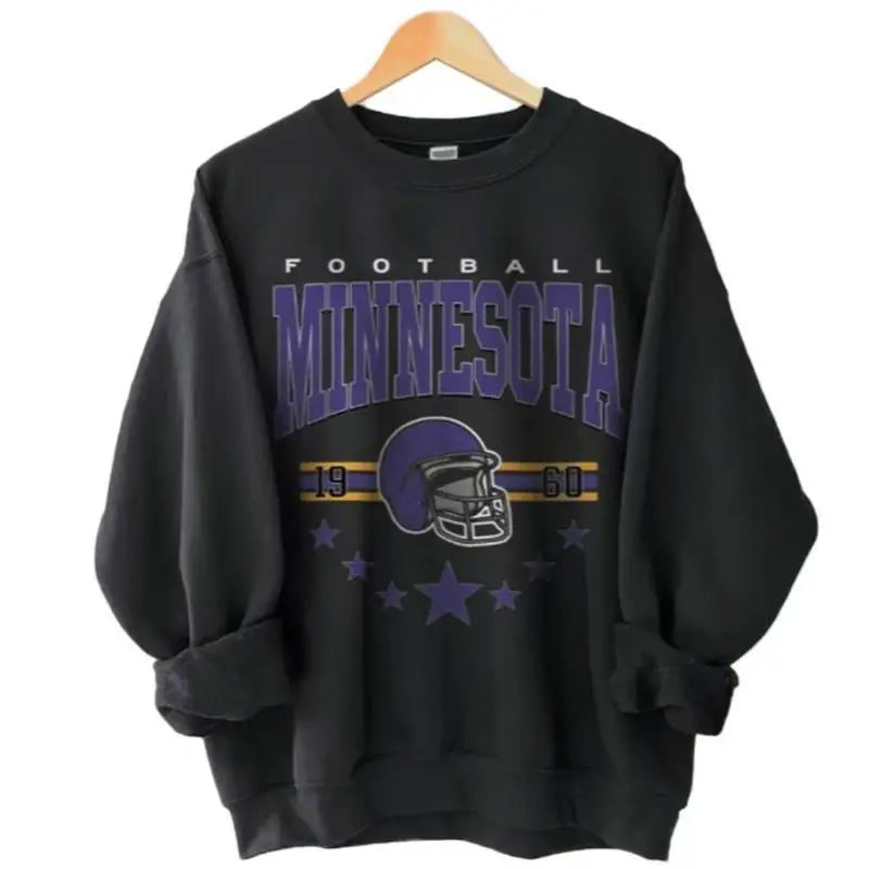 Vintage City Football Crewneck Sweatshirt, Retro Helmet Graphic Unisex Pullover for Game Day Tailgate