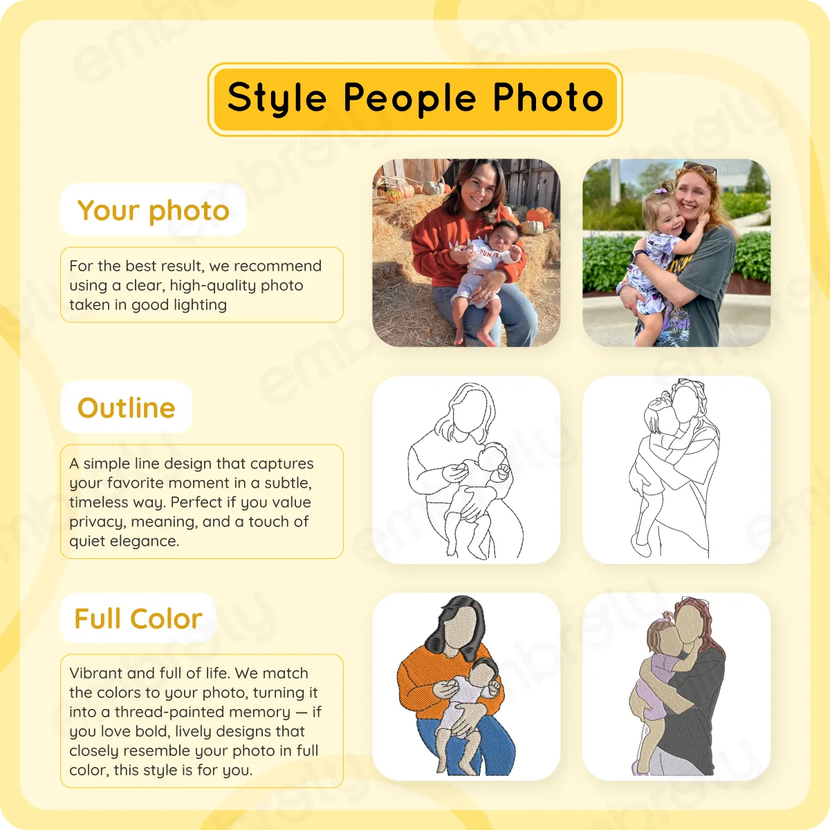 Personalized Mom Photo Sweatshirt or Hoodie, Embroidered Gifts for Mother's Day