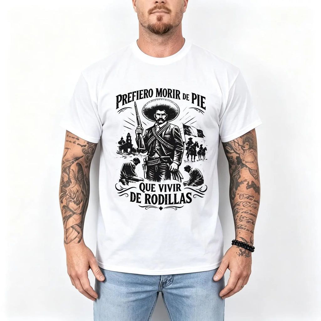 Prefiero Morir De Pie Que Vivir De Rodillas Men’s Graphic T‑Shirt Sweatshirt Hoodie