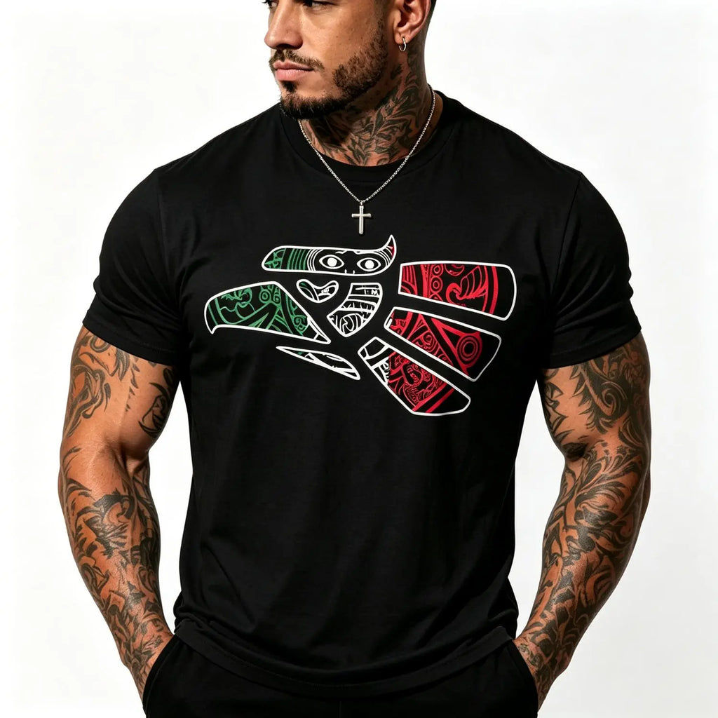 Bold Tribal Eagle Graphic White Tee | Stand Out Everywhere