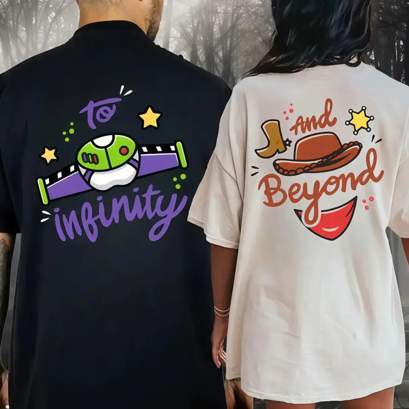 ✨ "To Infinity & Beyond" Matching Couple Tees - Cute Pair Shirts 👫