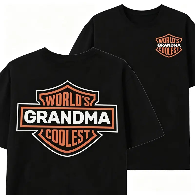 World's Coolest Papa Dual Print Black Tee