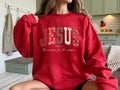 Jesus The Reason For The Season Sweatshirt | Luke 2:11 Christian Christmas Crewneck | Plaid Faith Holiday Sweater