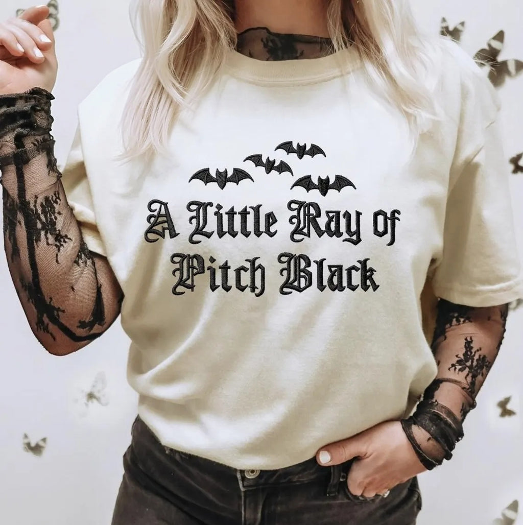 # A Little Ray Of Pitch Black Graphic T‑Shirt Sweatshirt Hoodie