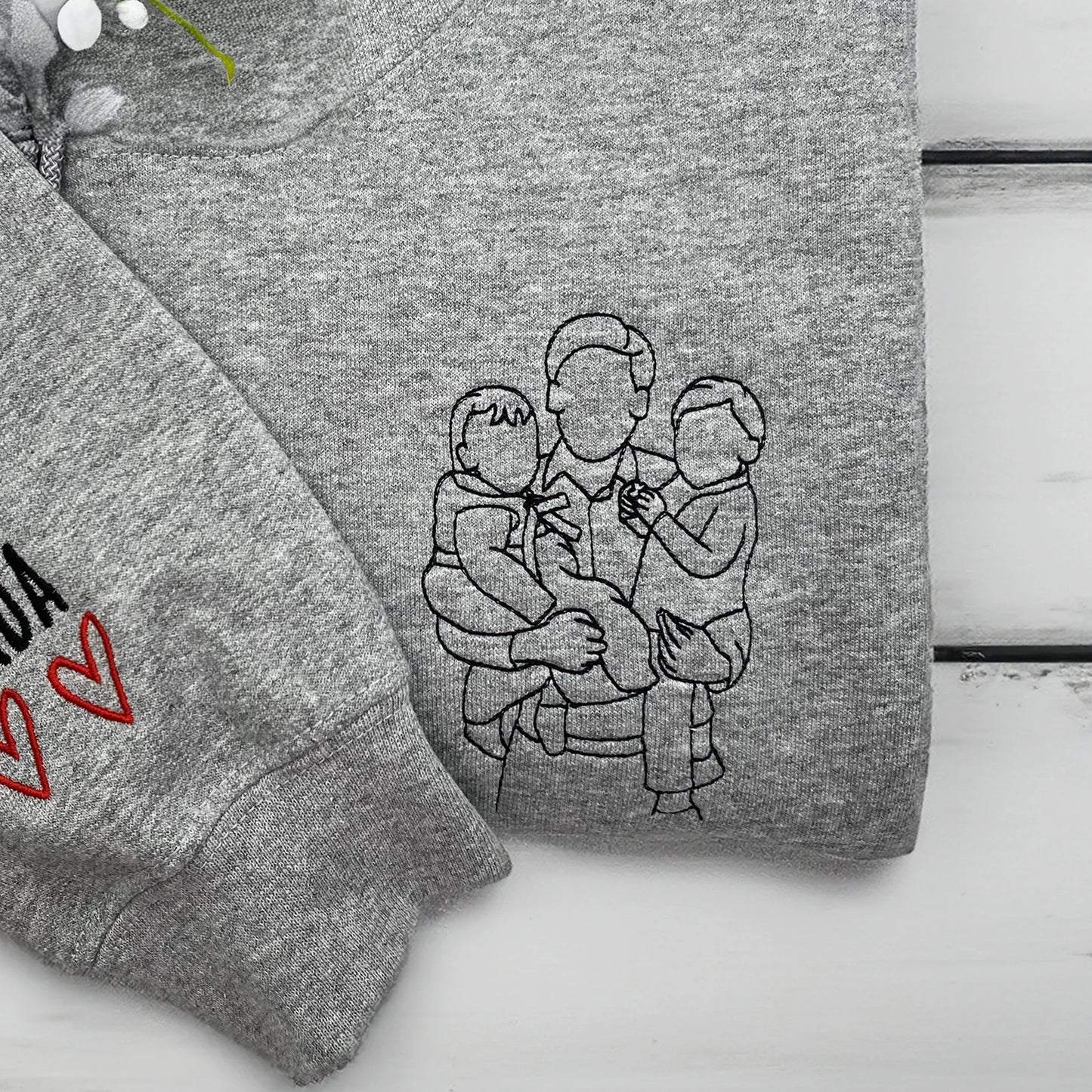 Custom Portrait EMBROIDERED Sweatshirt