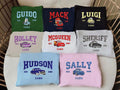 Cars Character Movie Embroidered Sweatshirt, Cartoon Sweatshirts, McQueen Sally Mater Trending Crewneck, Gift For Friends
