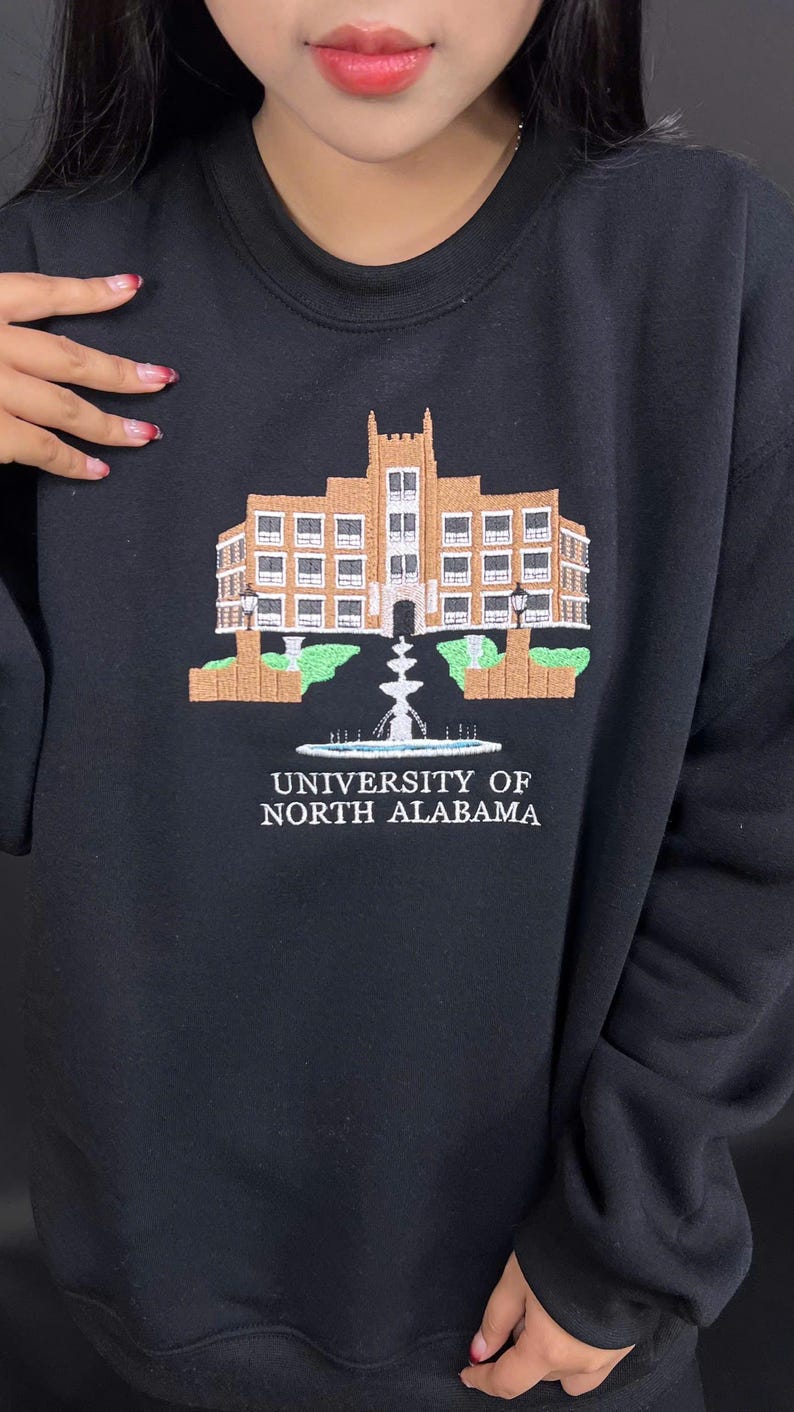 Custom University Sweatshirt, Custom College Embroidered Sweatshirt, University Sweatshirt, University College Sweatshirt Gift, High School