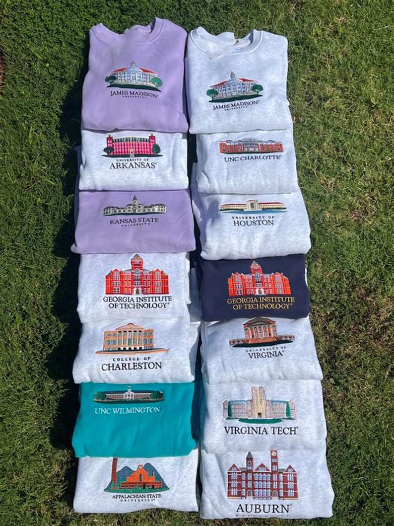 Custom University Sweatshirt, Custom College Embroidered Sweatshirt, University Sweatshirt, University College Sweatshirt Gift, High School