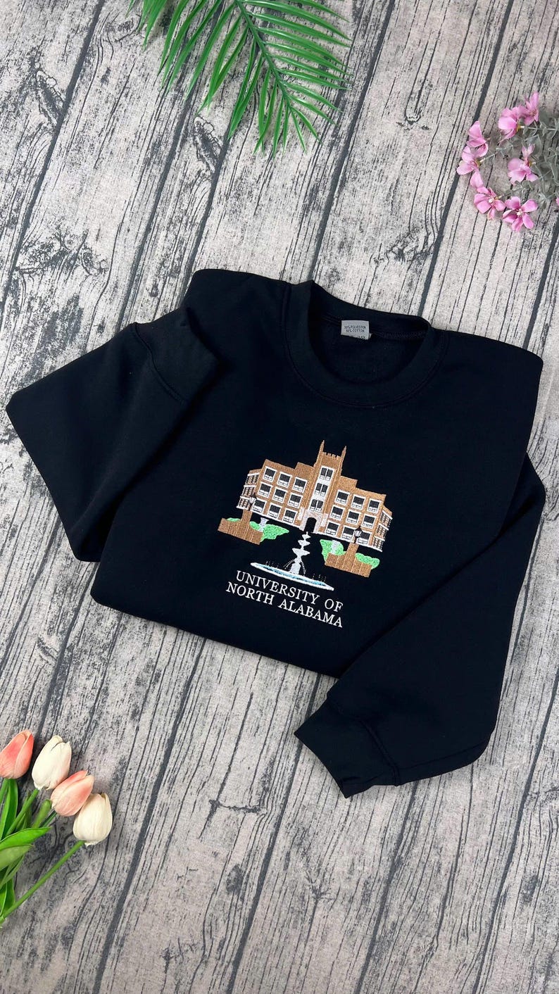 Custom University Sweatshirt, Custom College Embroidered Sweatshirt, University Sweatshirt, University College Sweatshirt Gift, High School