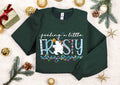 Feeling A Little Frosty Sweatshirt, Frosty The Snowman Christmas Crewneck, Retro Christmas Lights Graphic Pullover, Holiday Winter Gift Sweater