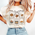 Funny Turkey Pain Scale Thanksgiving T-Shirt | Bow Graphic Tee