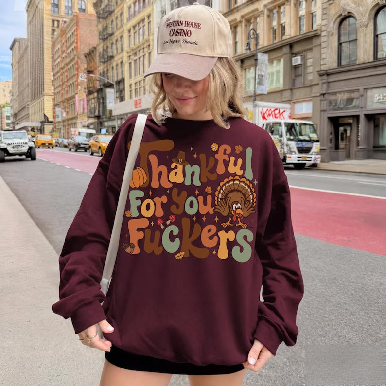 Fall Thanksgiving Turkey Sweatshirt | Retro Autumn Vibes