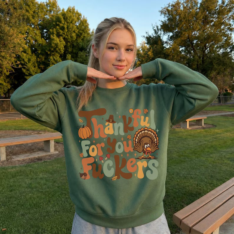 Fall Thanksgiving Turkey Sweatshirt | Retro Autumn Vibes