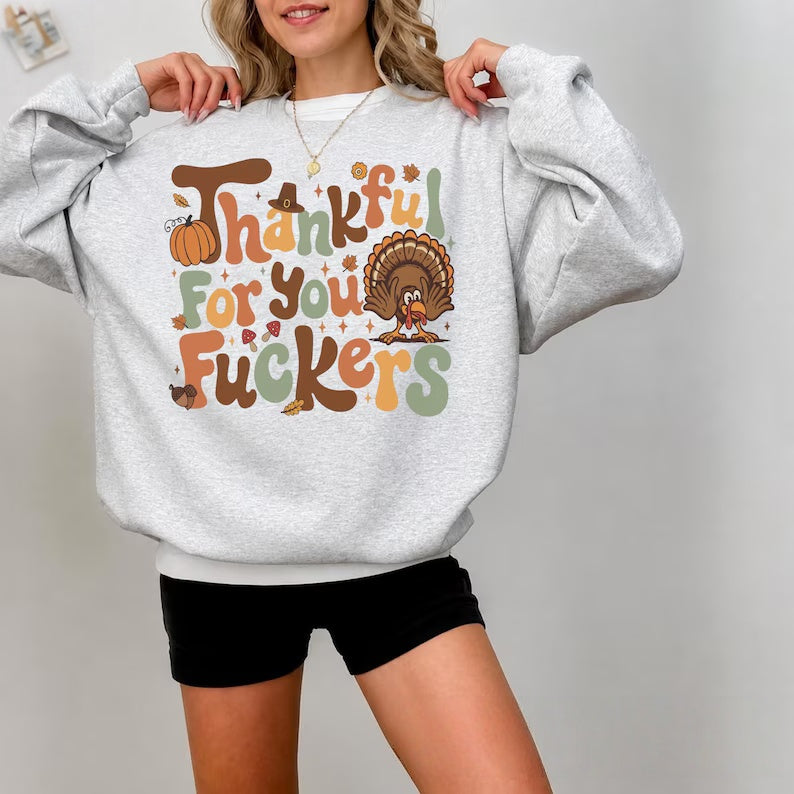Fall Thanksgiving Turkey Sweatshirt | Retro Autumn Vibes