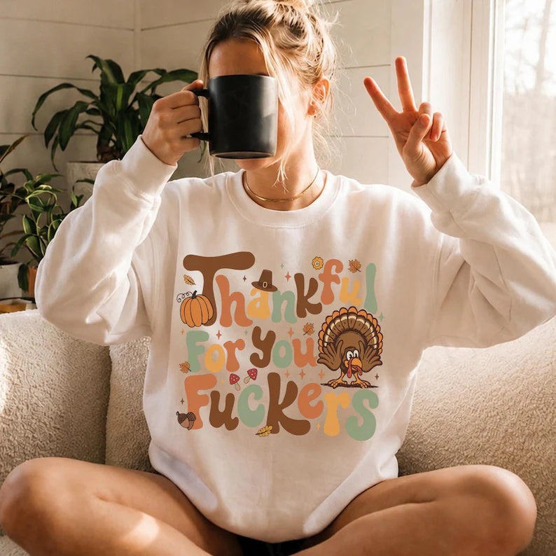 Fall Thanksgiving Turkey Sweatshirt | Retro Autumn Vibes