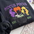 Halloween Witch Embroidered Crewneck Sweatshirt tee Hoodie