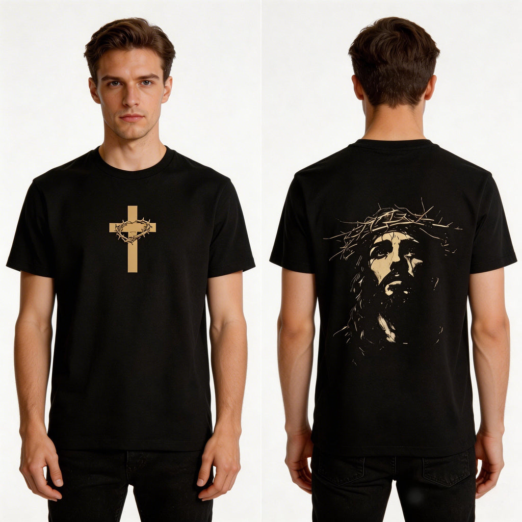 Vintage Jesus Thorn Crown Hoodie, Christian Cross Graphic Hooded Sweatshirt, Religious Streetwear Pullover for Men Women