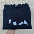 👻 Ghost Cat Embroidered Halloween Tee/Crewneck/Hoodie