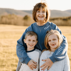 Personalized Gifts for Mama with Embroidered Kids' Names on Sleeve Sweatshirt or Hoodie