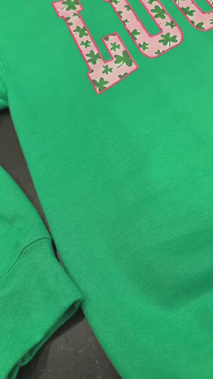 Lucky Short-Sleeve Hoodie Sweatshirt Holiday Gift St. Patrick's Day